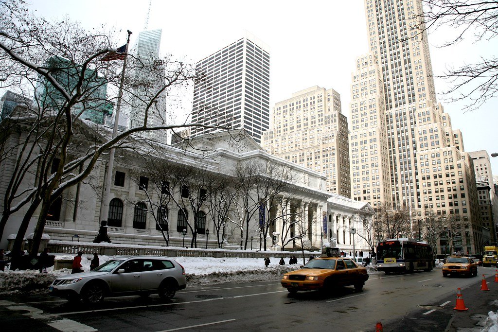 New York City, Midtown Manhattan, New York Public Library NYPL, Stephen A. Schwarzman Building, 1897-1911. 5th Avenue