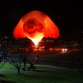 Skywhale. it has eight udders or breasts at Canberra Floriade. This is a giant hot air balloon lit up at night for the F