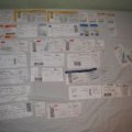 Most of my boarding cards from the past year