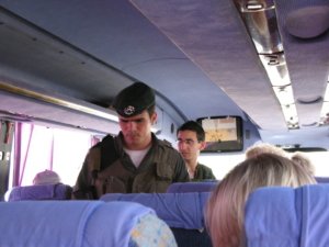 Soldiers board bus to check Fahed's passport_1770